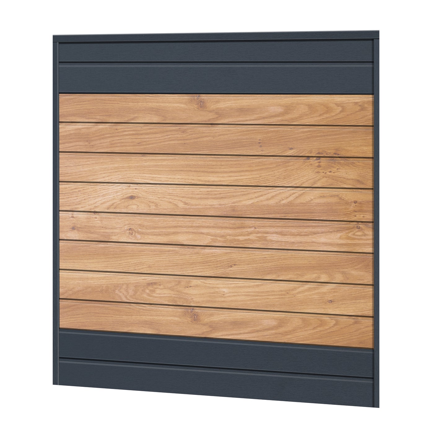 Sichtschutzzaun Kunststoff - Irish Oak / Anthrazit Klassische Optik