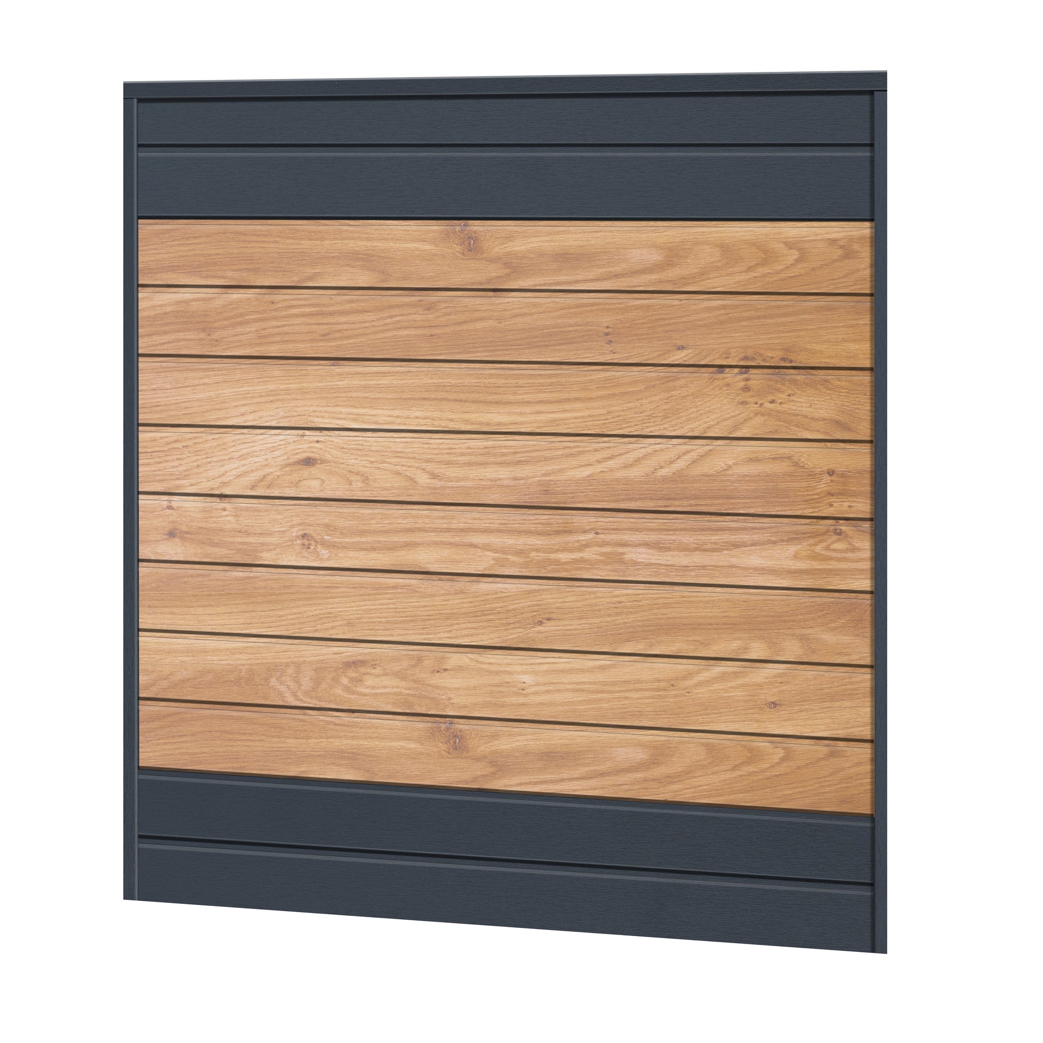 Sichtschutzzaun Kunststoff - Irish Oak / Anthrazit Klassische Optik