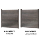 Rhombus Sichtschutzzaun Kunststoff - Silbergrau - Anthrazit Rahmen - Zaunstudio