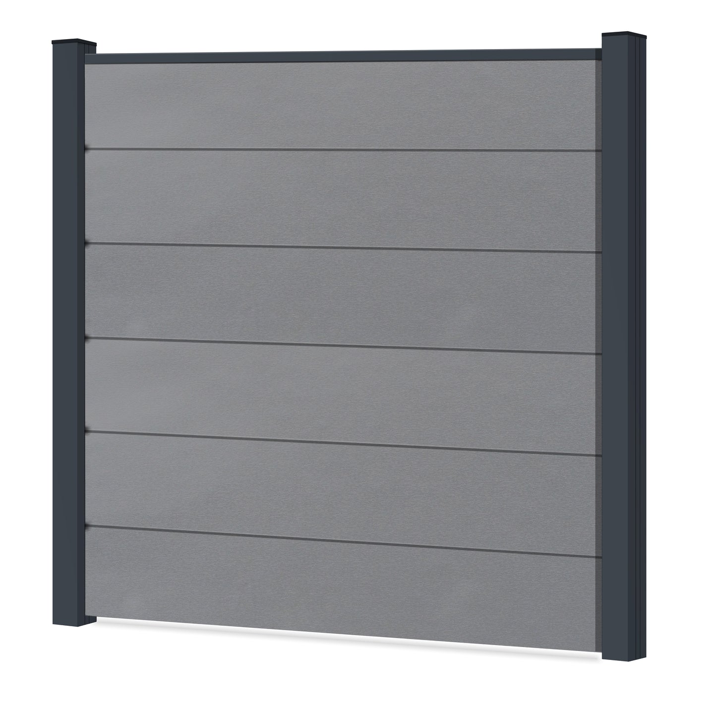 Easy Sichtschutzzaun Kunststoff - Silbergrau XL Optik