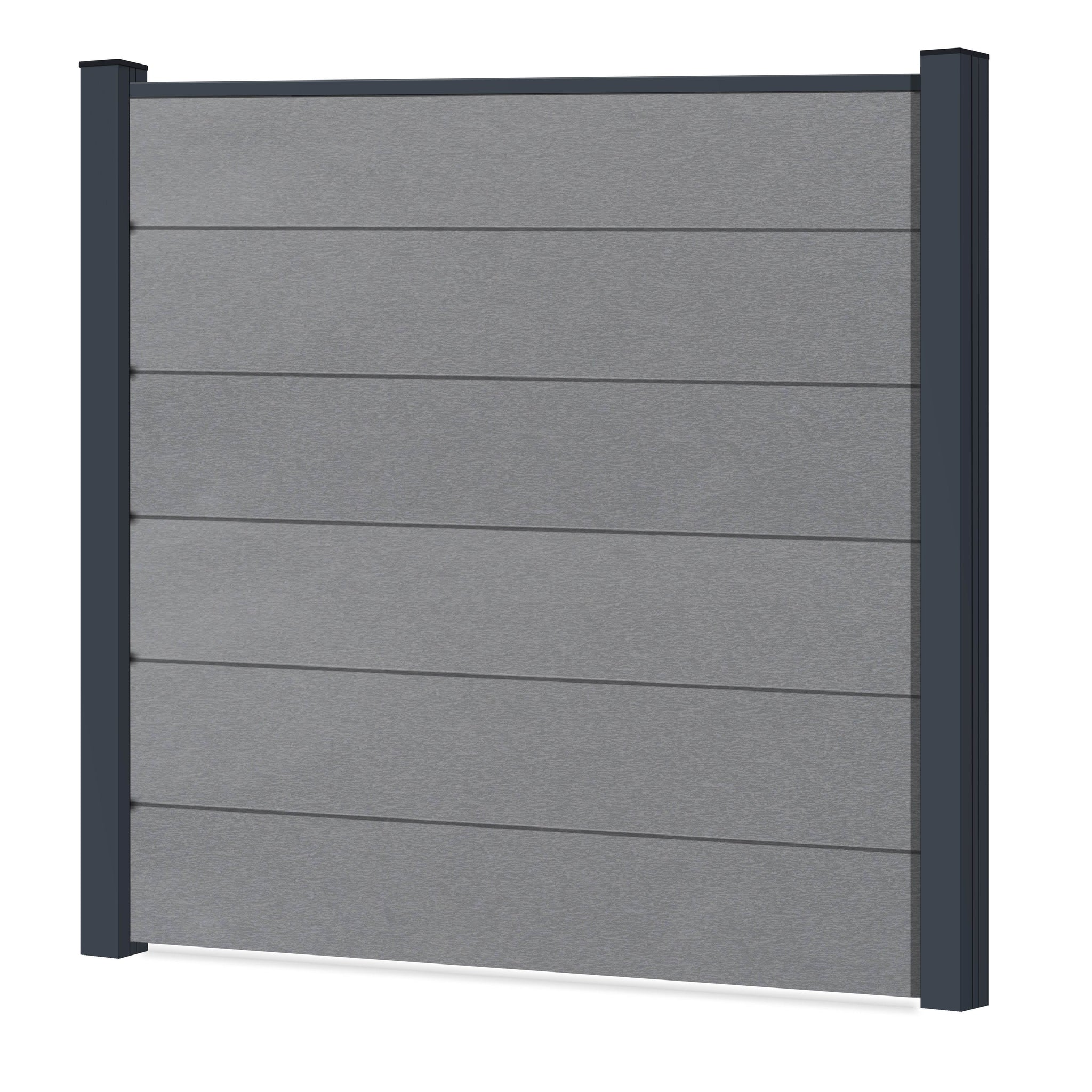 Easy Sichtschutzzaun Kunststoff - Silbergrau XL Optik - Zaunstudio