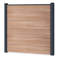 Easy Sichtschutzzaun Kunststoff - Coriander Oak XL Optik - Zaunstudio