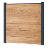 Easy Sichtschutzzaun Kunststoff - Irish Oak XL Optik