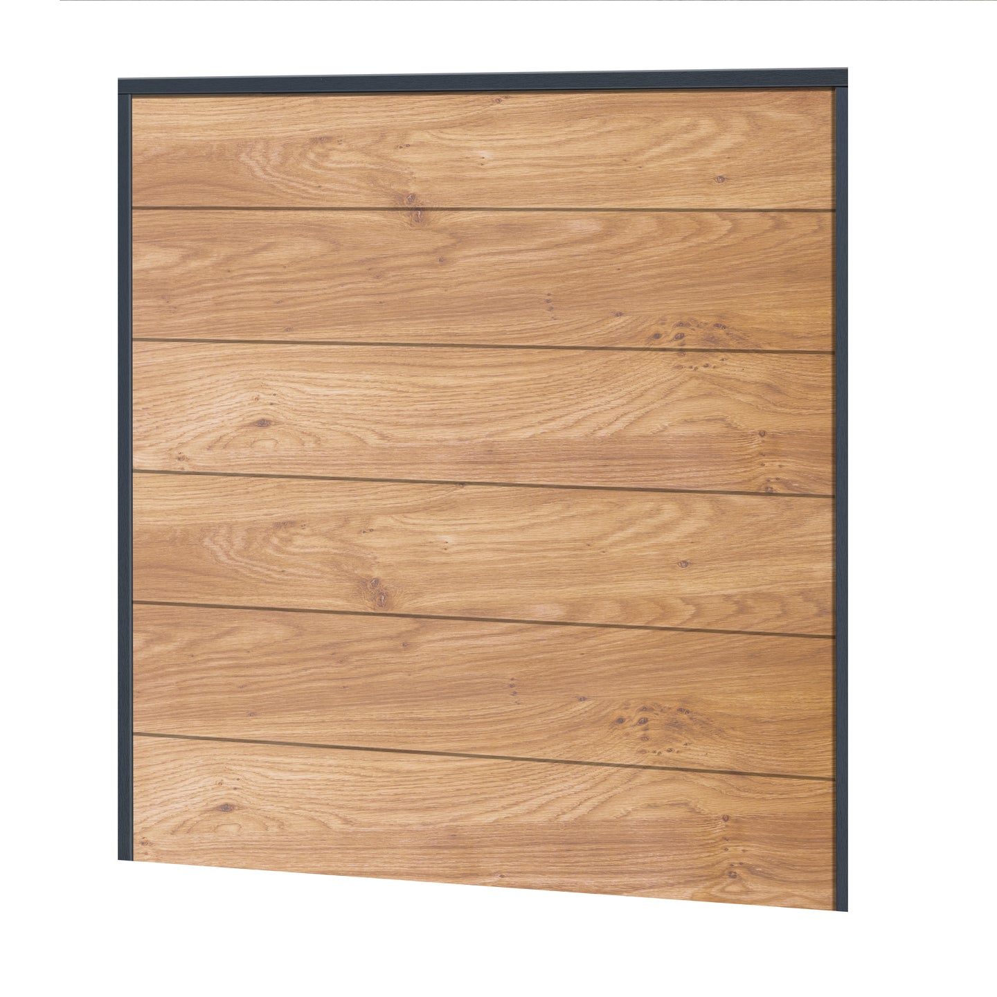 Sichtschutzzaun Kunststoff - Irish Oak - Anthrazit Rahmen XL Optik