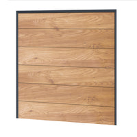 Sichtschutzzaun Kunststoff - Irish Oak - Anthrazit Rahmen XL Optik
