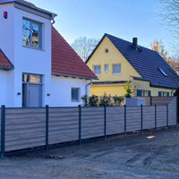 Easy Sichtschutzzaun Kunststoff - AnTEAK Klassische Optik