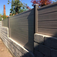 Sichtschutzzaun Kunststoff - AnTEAK Klassische Optik