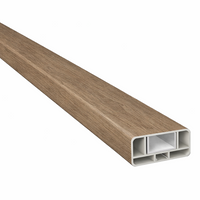 Querriegel AnTEAK mit Klippleiste inkl. Alu-U-Verstärkung 80x35 mm