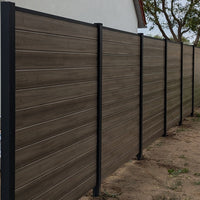 Easy Sichtschutzzaun Kunststoff - AnTEAK Klassische Optik