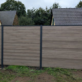 Easy Sichtschutzzaun Kunststoff - AnTEAK Klassische Optik