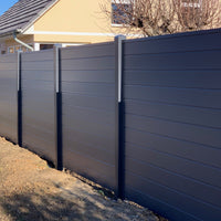 Sichtschutzzaun Kunststoff - Anthrazit Klassische Optik