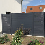 Sichtschutzzaun Kunststoff - Anthrazit Klassische Optik