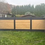 Sichtschutzzaun Kunststoff - Desert Oak / Anthrazit Klassische Optik