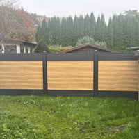 Sichtschutzzaun Kunststoff - Desert Oak / Anthrazit Klassische Optik