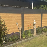 Sichtschutzzaun Kunststoff - Desert Oak / Anthrazit Klassische Optik