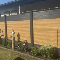 Sichtschutzzaun Kunststoff - Desert Oak / Anthrazit Klassische Optik