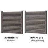 Rhombus Lichtdurchlässig Sichtschutzzaun Kunststoff - Honey Oak - Anthrazit Rahmen