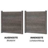 Easy Rhombus Blickdicht Sichtschutzzaun Kunststoff - Coriander Oak / Anthrazit