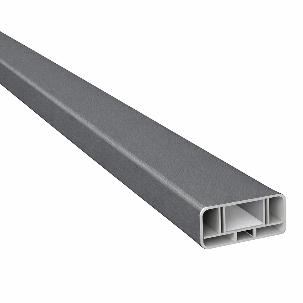 Querriegel Basaltgrau mit Klippleiste inkl. Alu-U-Verstärkung 80x35 mm