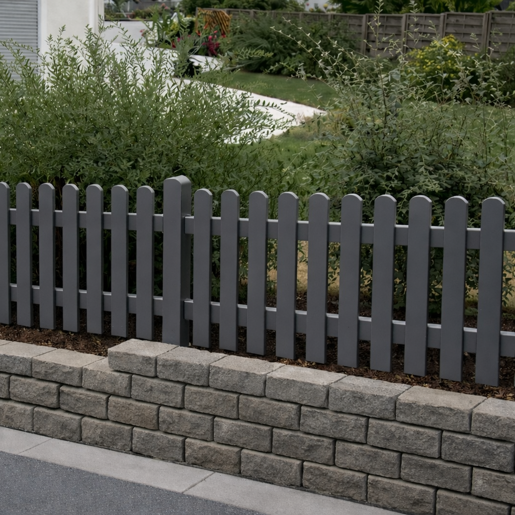 Zaunlatte Basaltgrau ähnl. RAL7012 85x25 mm