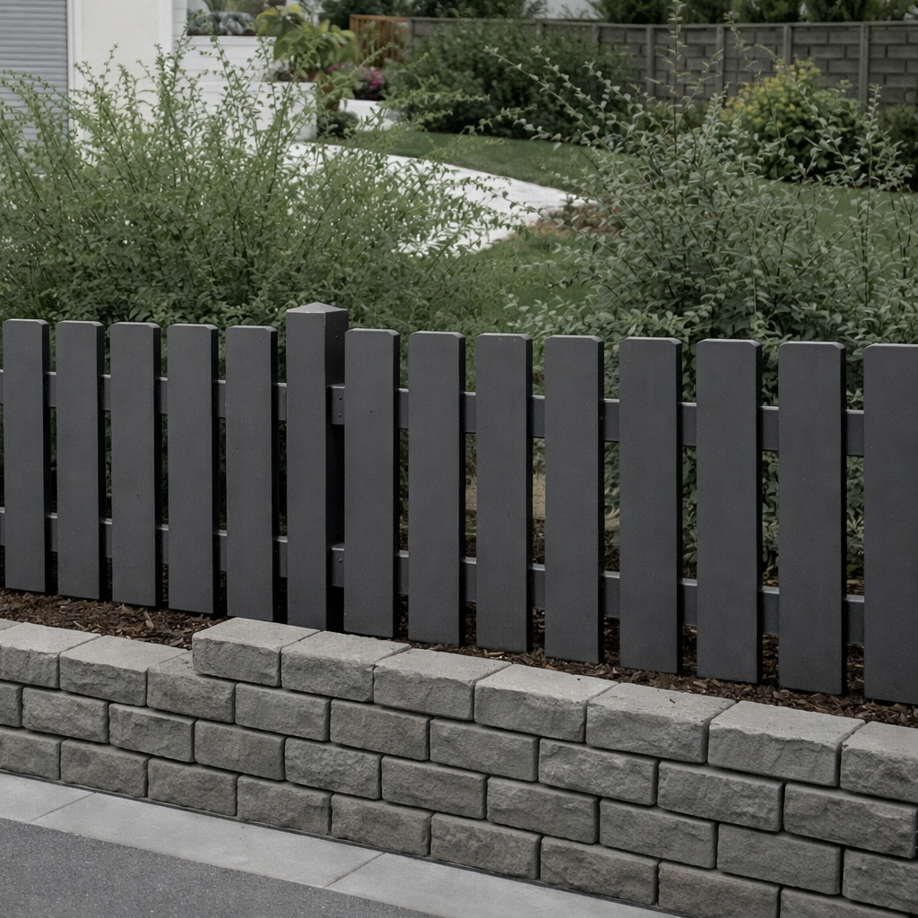 Zaunlatte Basaltgrau ähnl. RAL 7012 120x25 mm