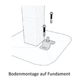 Zauntor für Sichtschutzzaun Lichtgrau - Klassische Optik