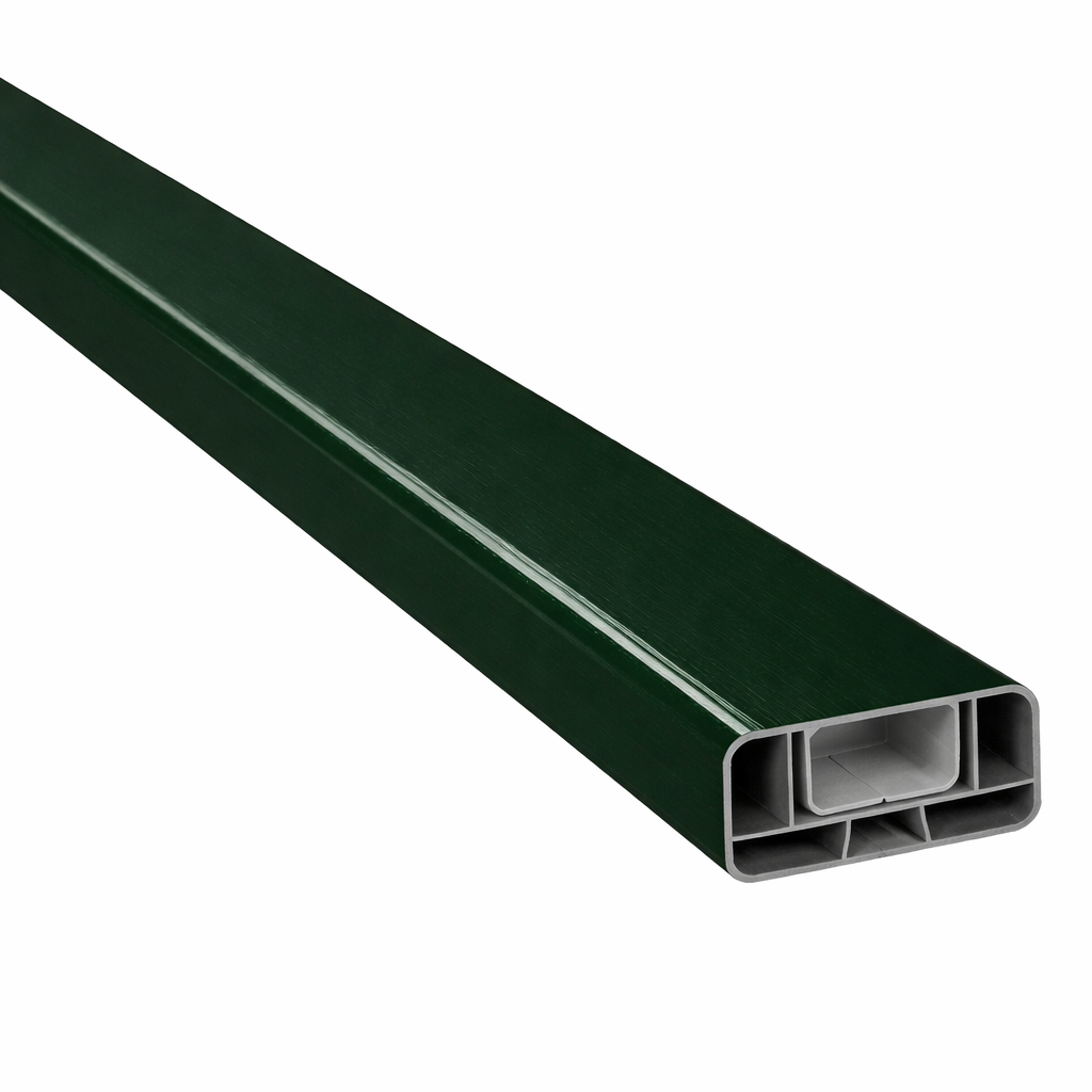 Querriegel Tannengrün mit Klippleiste inkl. Alu-U-Verstärkung 80x35 mm