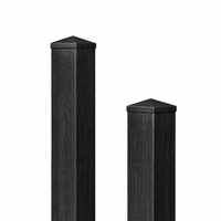 Kunststoff Zaunpfosten stahlverstärkt 10x10 cm Eiche Dunkel