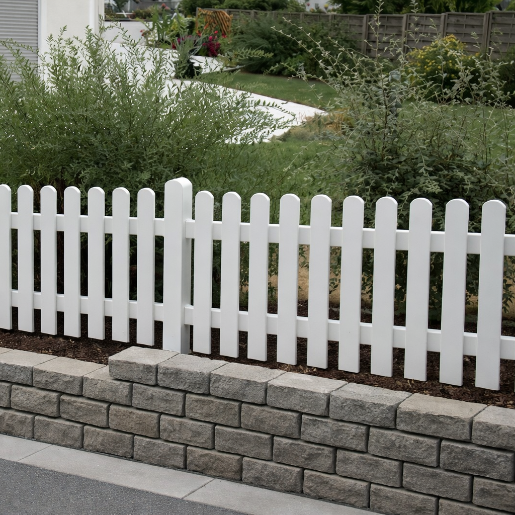 Zaunlatte weiß glatt 85x25 mm