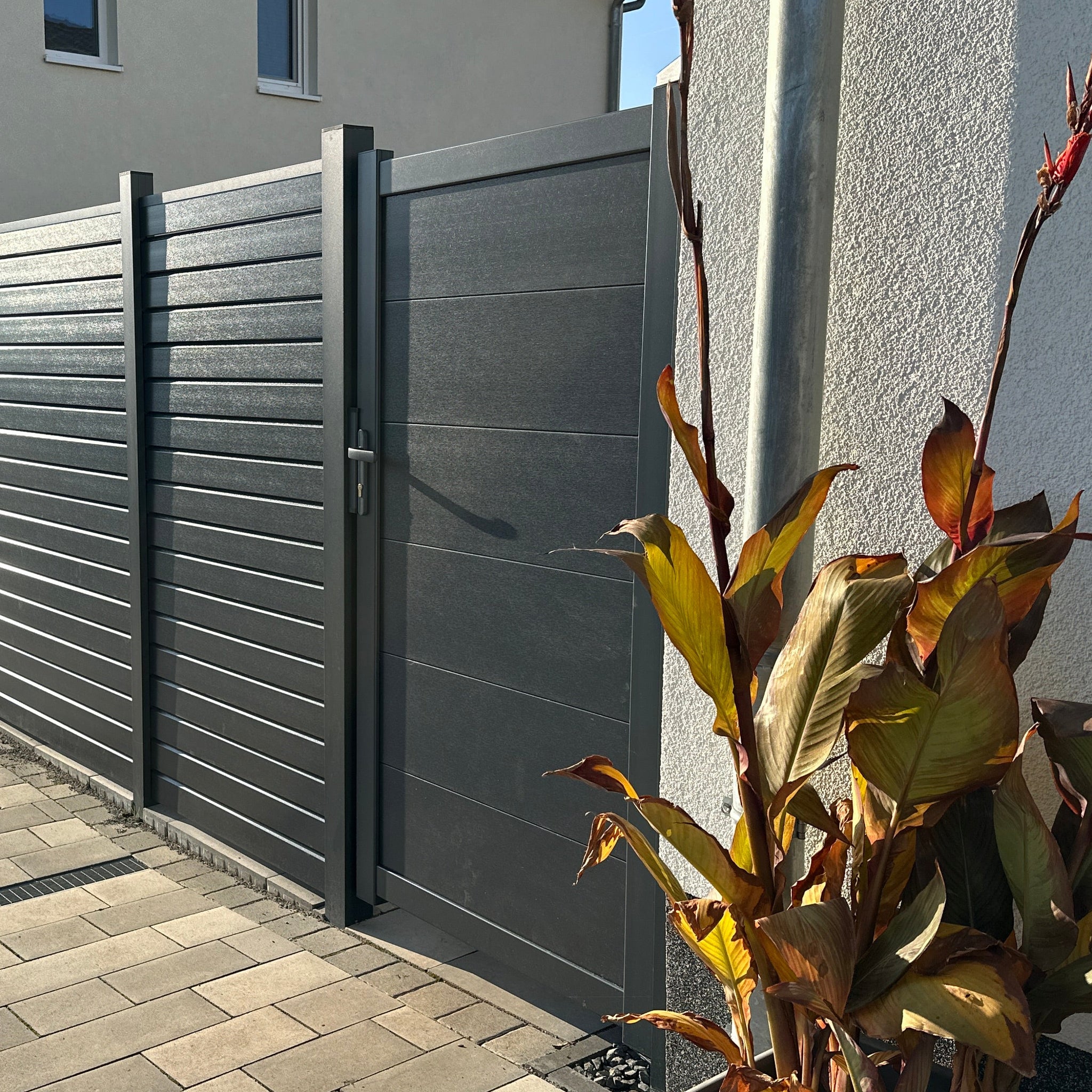 Zauntor für Sichtschutzzaun Anthrazit - XL Optik