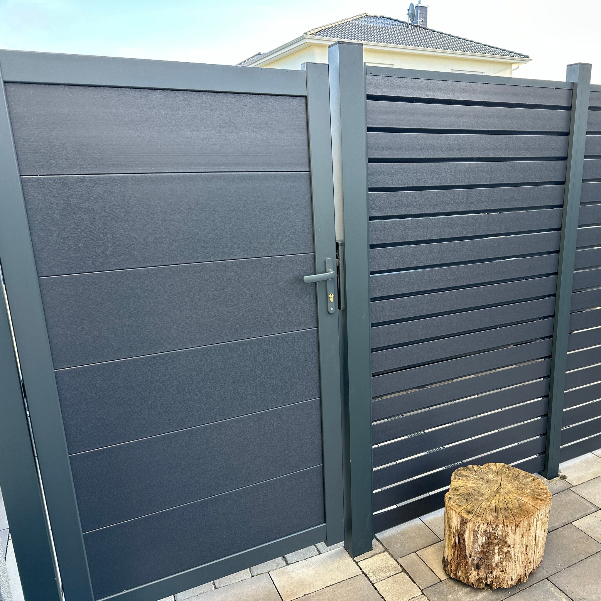 Zauntor für Sichtschutzzaun Anthrazit - XL Optik