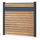 Easy Rhombus Blickdurchlässig Sichtschutzzaun Kunststoff - Irish Oak - Anthrazit Einschub