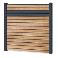 Easy Rhombus Blickdurchlässig Sichtschutzzaun Kunststoff - Irish Oak - Anthrazit Einschub