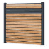 Easy Rhombus Blickdurchlässig Sichtschutzzaun Kunststoff - Desert Oak - Anthrazit Einschub