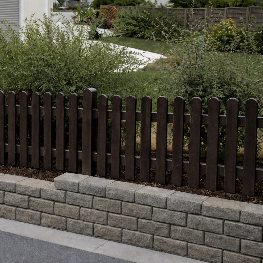 Zaunlatte Eiche Dunkel 85x25 mm