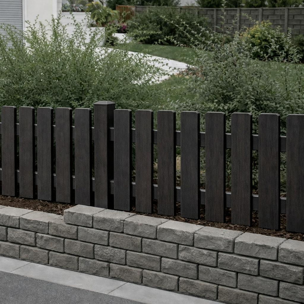 Zaunlatte Eiche Dunkel 120x25 mm