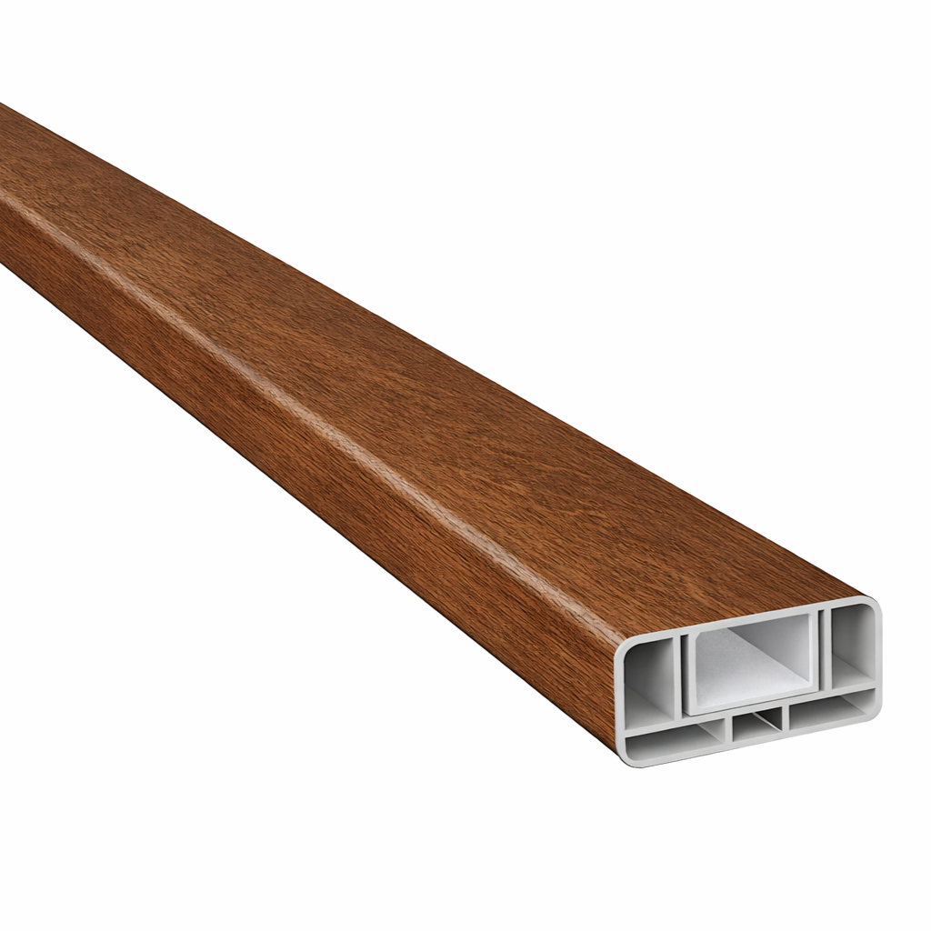 Querriegel Golden Oak mit Klippleiste inkl. Alu-U-Verstärkung 80x35 mm