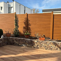 Sichtschutzzaun Kunststoff - Honey Oak Klassische Optik