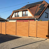 Rhombus Blickdicht Sichtschutzzaun Kunststoff - Honey Oak