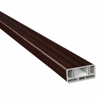 Querriegel Mahagoni mit Klippleiste inkl. Alu-U-Verstärkung 80x35 mm