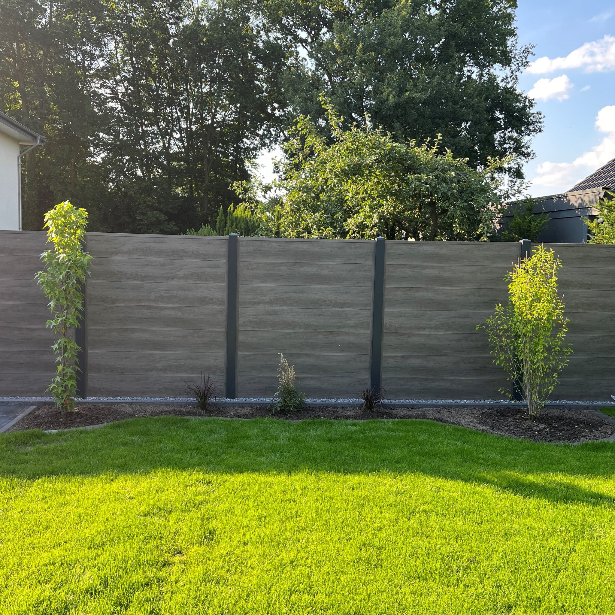 Sichtschutzzaun Kunststoff - Monument Oak XL Optik