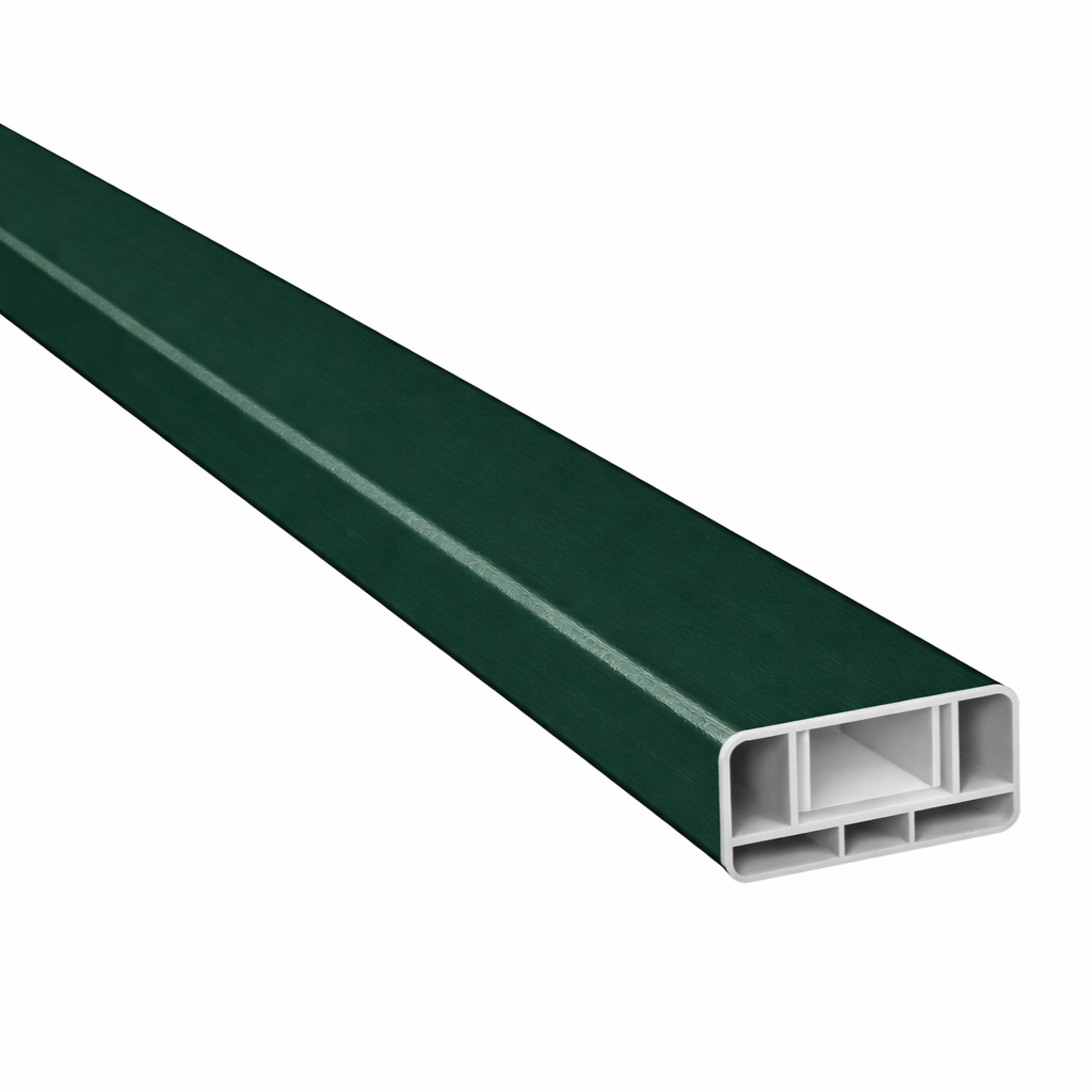 Querriegel Moosgrün mit Klippleiste inkl. Alu-U-Verstärkung 80x35 mm