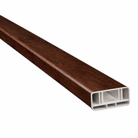 Querriegel Nussbaum mit Klippleiste inkl. Alu-U-Verstärkung 80x35 mm