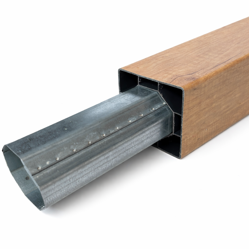 Kunststoff Zaunpfosten stahlverstärkt 10x10 cm Weiß