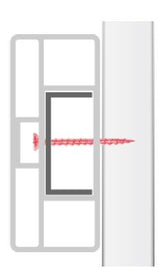 Querriegel Eiche Dunkel mit Klippleiste inkl. Alu-U-Verstärkung 80x35 mm