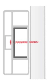 Querriegel Eiche Dunkel mit Klippleiste inkl. Alu-U-Verstärkung 80x35 mm