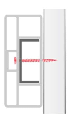 Querriegel Eiche Dunkel mit Klippleiste inkl. Alu-U-Verstärkung 80x35 mm