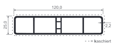 Zaunlatte Eiche Dunkel 120x25 mm
