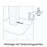 Zauntor für Sichtschutzzaun Lichtgrau - Klassische Optik