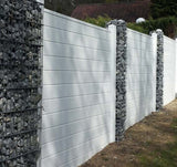 Sichtschutzzaun Kunststoff - Weiß Klassische Optik